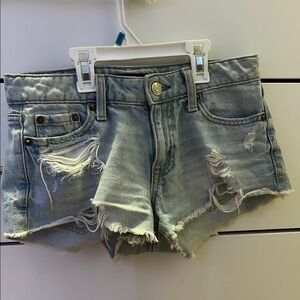Aeropostale Blue Jean Shorts Distressed Cut-Off